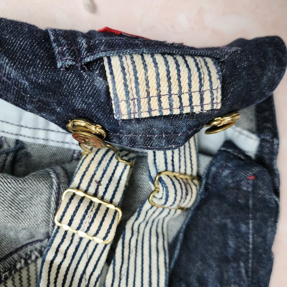OSHKOSH B'GOSH x VINTAGE Vestback made‎ in USA denim overalls Union Made 12M